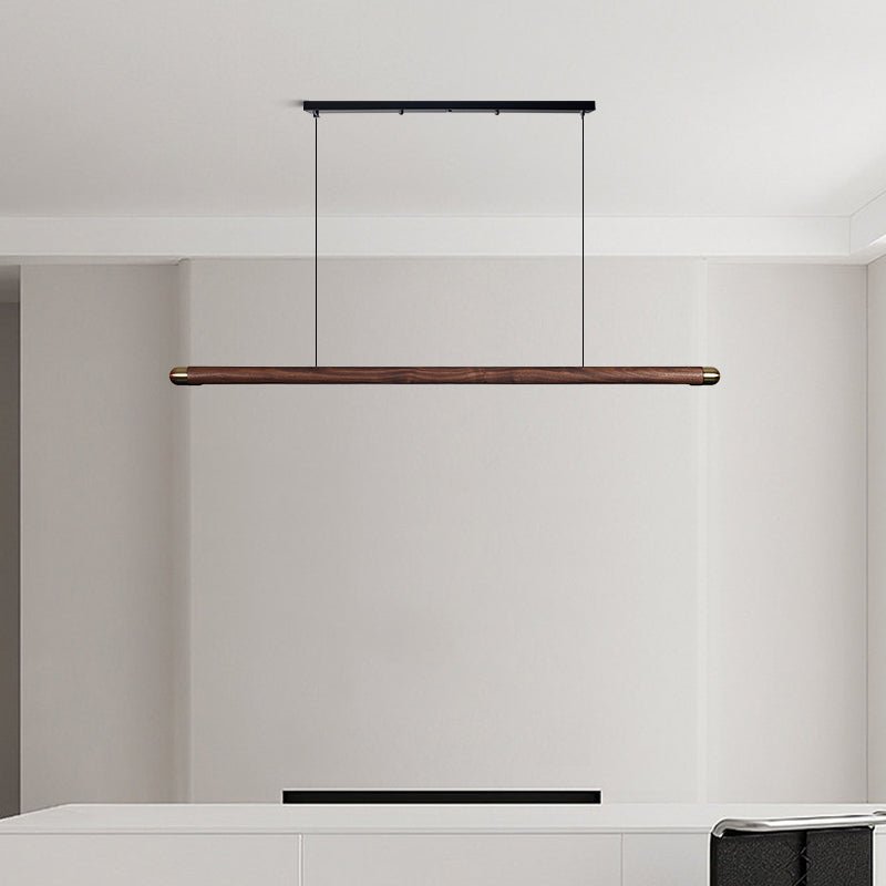 Premium Pendelleuchte aus Massivholz & Messing