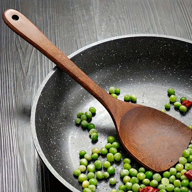 Premium Antihaft-Kochgeschirr-Set aus Teakholz (10-teilig)