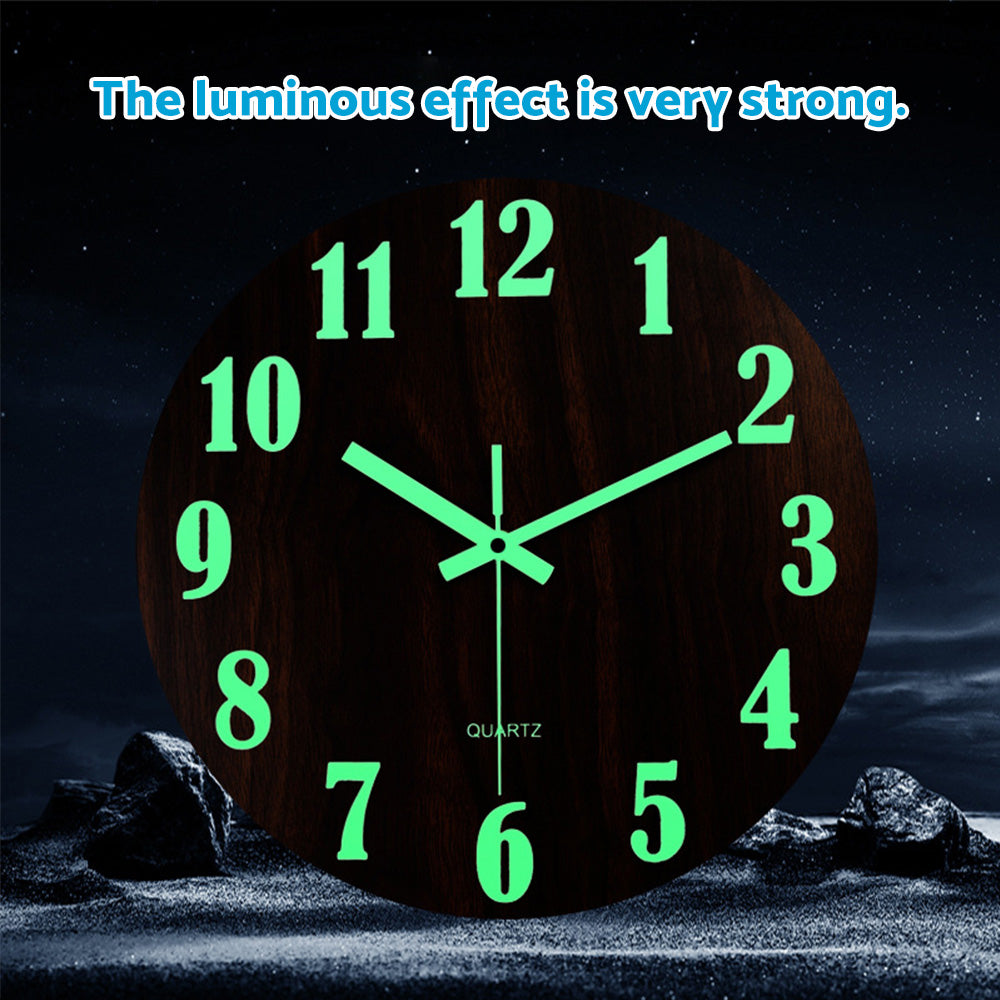 Nachleuchtende Wanduhr 30 cm