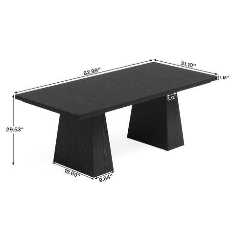 Moderner Schreibtisch in Schwarz-Holzoptik