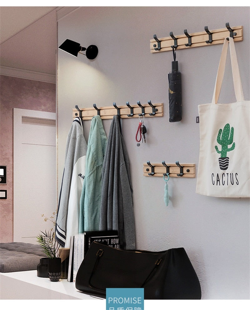 Moderne Bambus-Wandgarderobe