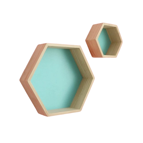Nordische Hexagon-Wandregale fürs Kinderzimmer