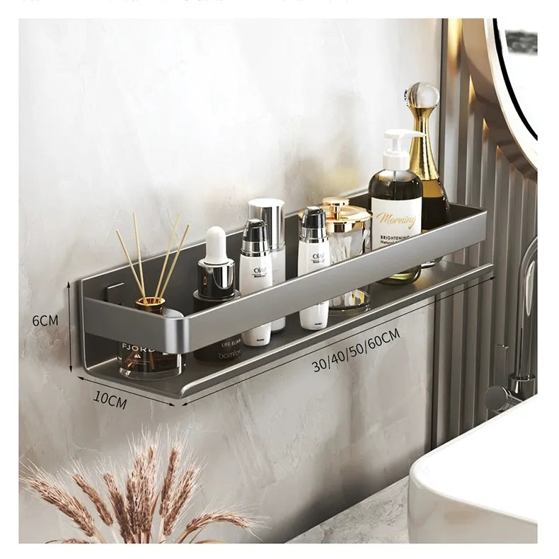 Eck-Duschregal zur Wandmontage – Grau