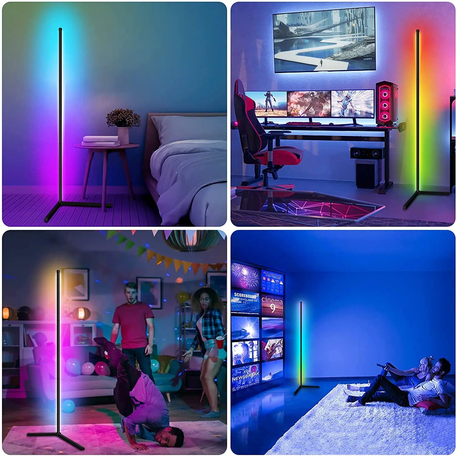 Smarte RGB-Eckstehleuchte
