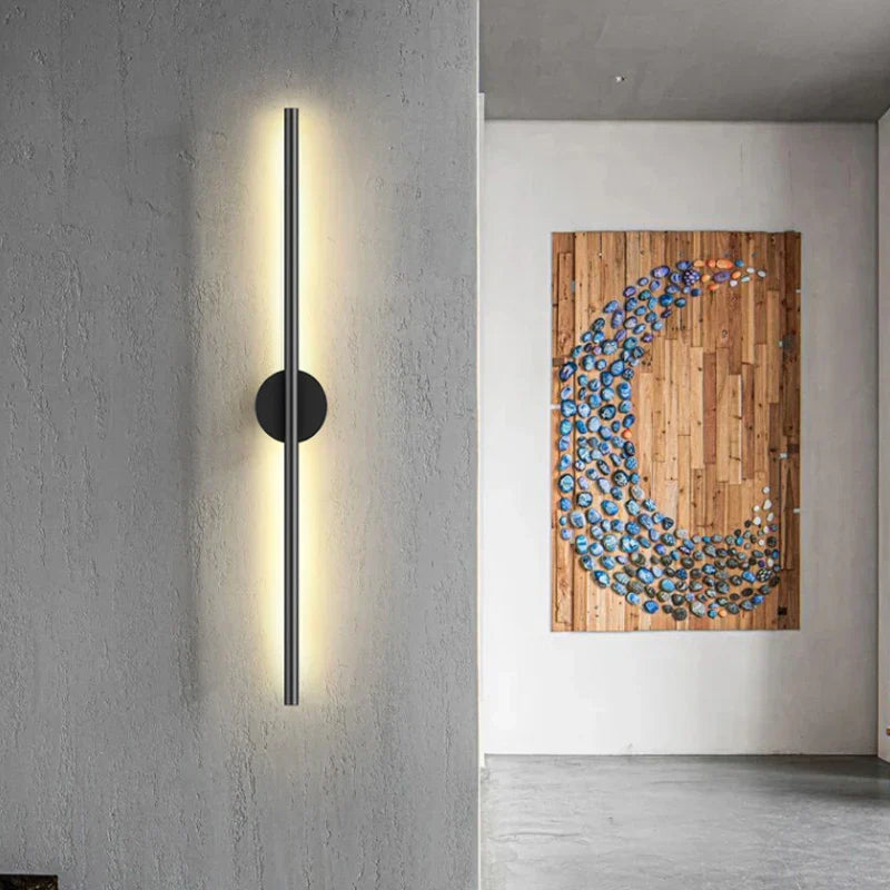 Moderne LED-Wandleuchte in Schwarz