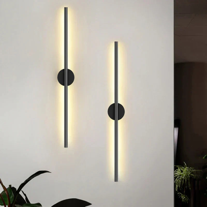 Moderne LED-Wandleuchte in Schwarz