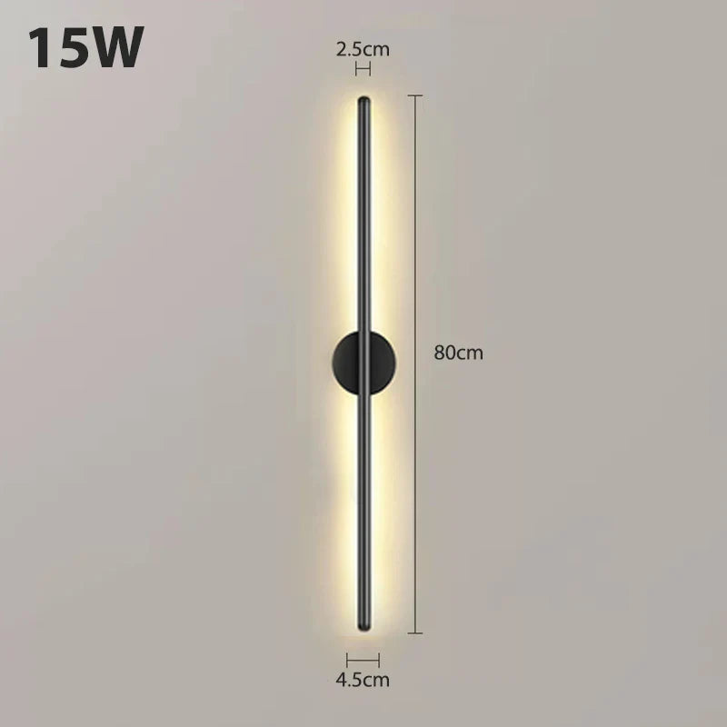 Moderne LED-Wandleuchte in Schwarz