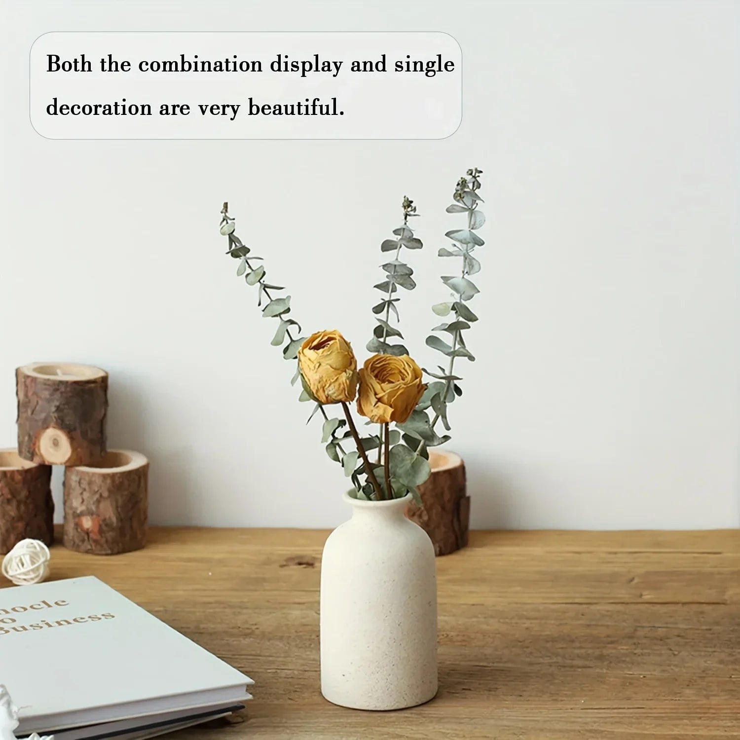 Keramikvasen-Set, 3-teilig, Beige, Dekovasen und Landhausstil
