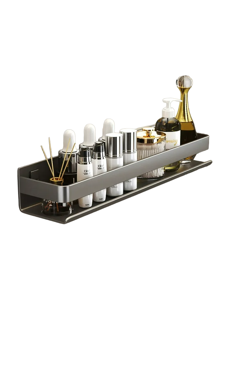Eck-Duschregal zur Wandmontage – Grau
