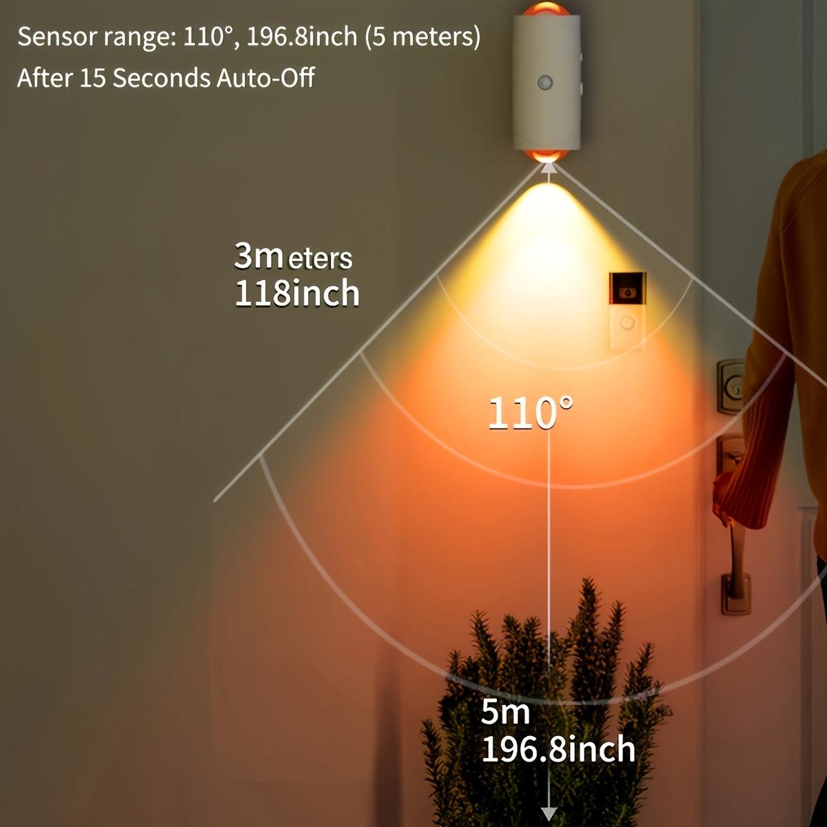 RGB LED-Nachtlicht mit Bewegungsmelder