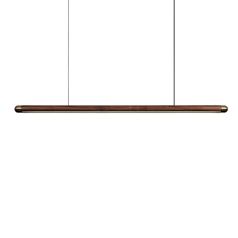 Premium Pendelleuchte aus Massivholz & Messing