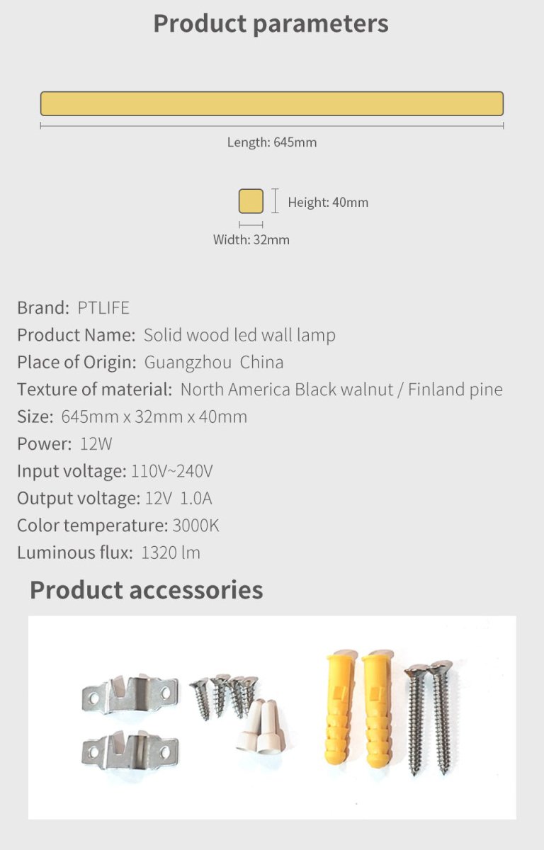 Premium Minimalistische LED-Wandleuchte